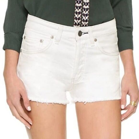 Free People Uptown DENIM SHORT Swan - Picture 1 of 6